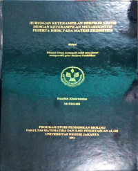 HUBUNGAN KETERAMPILAN BERPIKIR KRITIS DENGAN KETERAMPILAN METAKOGNITIF PESERTA DIDIK PADA MATERI EKOSISTEM